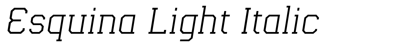 Esquina Light Italic